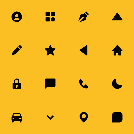 Popular BoxIcons Solid icons: User Circle icon, Category icon, Pen icon, Up Arrow icon, Pencil icon, Star icon, Left Arrow icon, Home icon, Lock icon, Comment icon, Phone icon, Moon icon, Car icon, Chevron Down icon, Map icon, Message Square icon