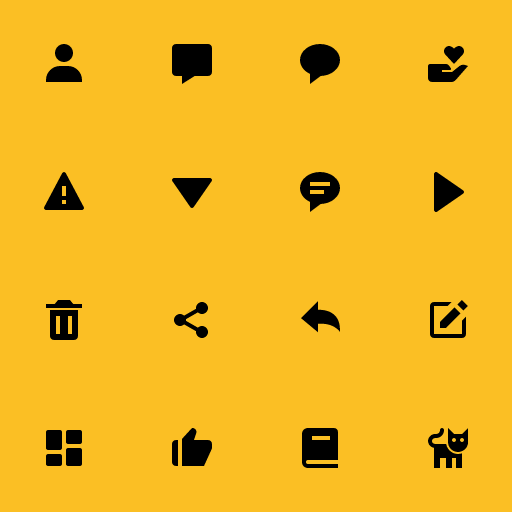 Popular BoxIcons Solid icons: User icon, Message icon, Message Rounded icon, Donate Heart icon, Error icon, Down Arrow icon, Message Rounded Detail icon, Right Arrow icon, Trash icon, Share Alt icon, Share icon, Edit icon, Dashboard icon, Like icon, Book icon, Cat icon