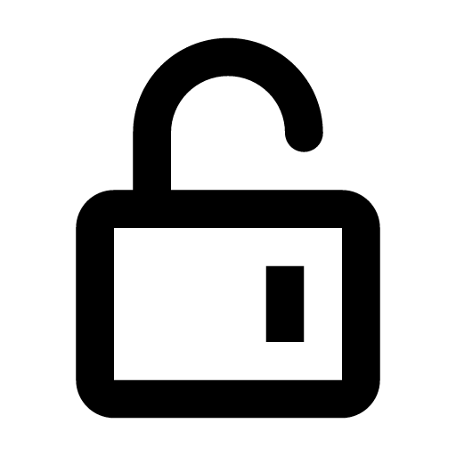 Unlock icon by Feather Icon in PNG format
