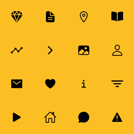Popular IonIcons icons: Diamond icon, Document Text icon, Location Outline icon, Book icon, Analytics icon, Chevron Forward icon, Image icon, Person Outline icon, Mail Sharp icon, Heart icon, Information icon, Filter icon, Play icon, Home Outline icon, Chatbubble icon, Warning icon