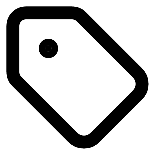 Tag icon by Lucide Icons in PNG format
