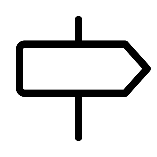 Signpost Light icon by Phosphor in PNG format