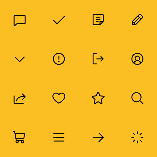 Popular Phosphor icons: Chat icon, Check icon, Note icon, Pencil icon, Caret Down icon, Warning Circle icon, Sign Out icon, User Circle icon, Share icon, Heart icon, Star icon, Magnifying Glass icon, Shopping Cart icon, List icon, Arrow Right icon, Spinner icon